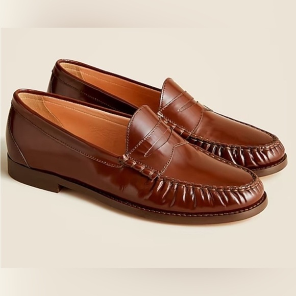 J. Crew Shoes - J. Crew brown leather penny loafers